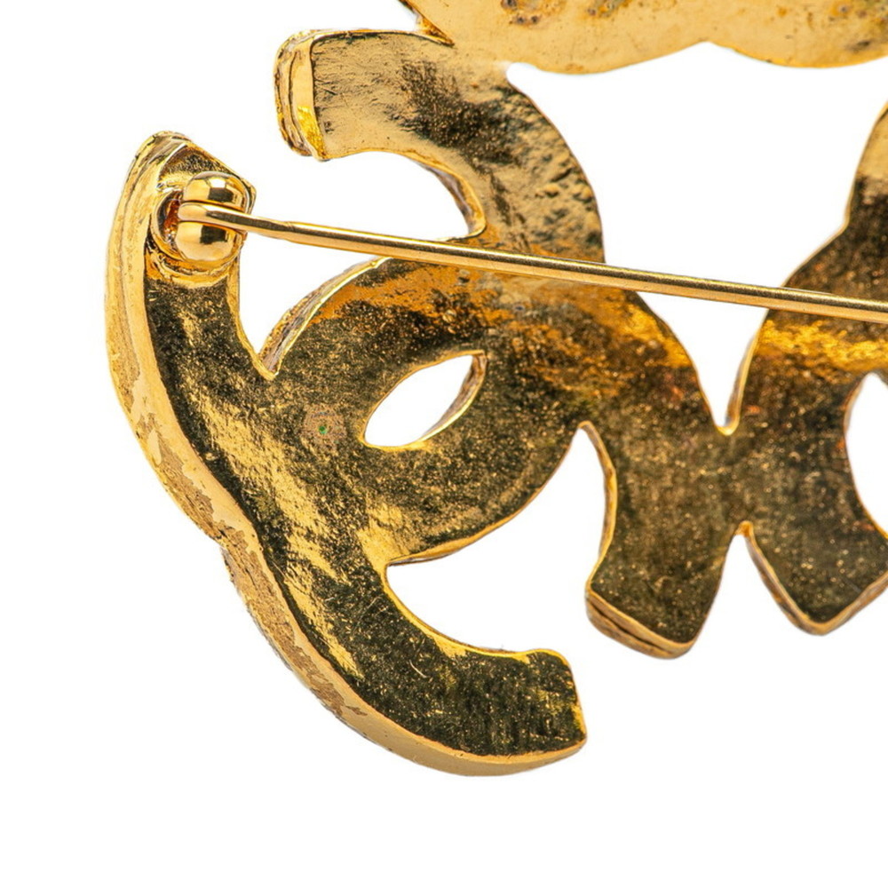 Vintage Chanel Coco Mark Brooch, Gold Plated, Women's, CHANEL - Picture 3 of 4
